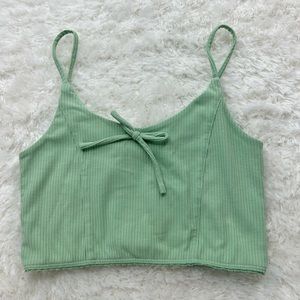 Pacsun LA hearts brand xs green crop top